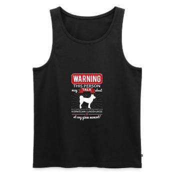 Cadeau norvégien Lundehund shirt - Débardeur bio Premium Homme - noir - Devant - Michal (187cm)