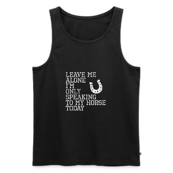 Horse - Horseshoes - Horse Sayings - Gifts - Men's Premium Organic Tank Top - black - Front - Michal (187cm)