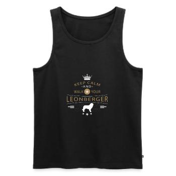 shirt Leonberg - Débardeur bio Premium Homme - noir - Devant - AI Model Male 178 light (178cm)
