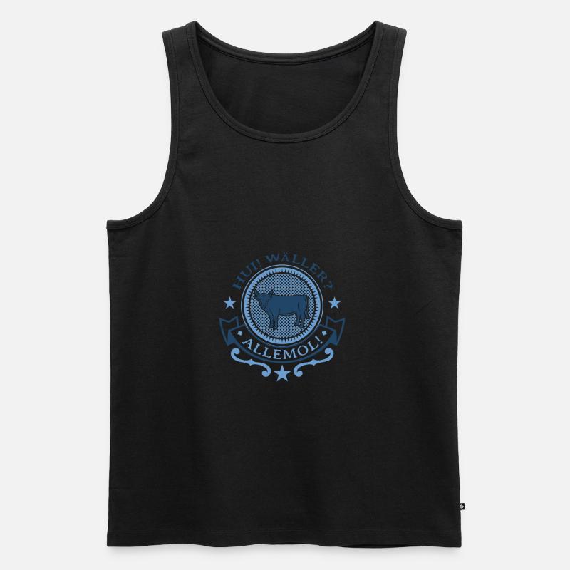 Heimat bedeutet Westerwald GESCHENK - Männer Premium Bio Tank Top - Schwarz