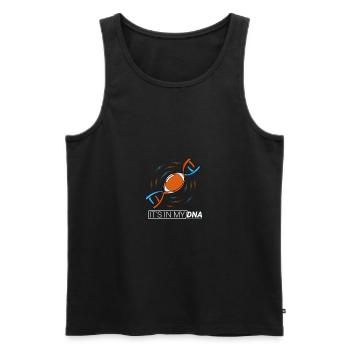 American football in my DNA gift genes - Men's Premium Organic Tank Top - black - Front - AI Model Male 178 light (178cm)