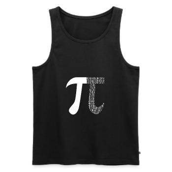 Pi chiffres Mathématiques Symbole Funny Math Nerd Pi - Débardeur bio Premium Homme - noir - Devant - Michal (187cm)