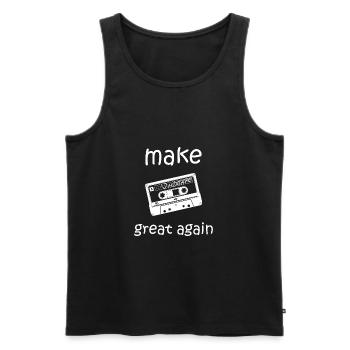 faire kasette grand nouveau - Débardeur bio Premium Homme - noir - Devant - Michal (187cm)
