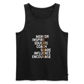Gift for teacher or teacher - Men's Premium Organic Tank Top - black - Front - AI Model Male 178 light (178cm)