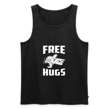 Gratuit câlins Jiu Jitsu BJJ cadeau - Débardeur bio Premium Homme - noir - Devant - Michal (187cm)