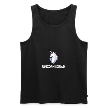 Unicorn Squad | Einhorn, Einhörner - Männer Premium Bio Tank Top - Schwarz - Vorne - Michal (187cm)