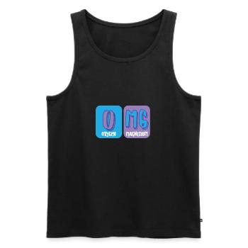 Funny - OMG - Element - Lustig - Cool - Geschenk - Men's Premium Organic Tank Top - black - Front - AI Model Male 178 light (178cm)
