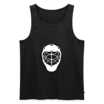 Hockey Hockey cadeau Masque Jeux de hockey - Débardeur bio Premium Homme - noir - Devant - AI Model Male 178 light (178cm)
