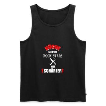 Koch Tshirt Evolution Geschenk Männer Prüfung - Männer Premium Bio Tank Top - Schwarz - Vorne - AI Model Male 178 light (178cm)