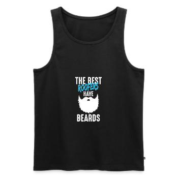 Master roofer roofer beard gift - Men's Premium Organic Tank Top - black - Front - Michal (187cm)