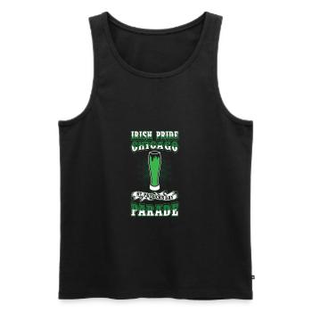 Irish Pride Chicago St Patricks Day Parade Beer - Men's Premium Organic Tank Top - black - Front - AI Model Male 178 light (178cm)