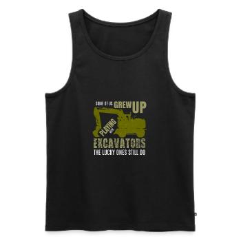 excavator - Männer Premium Bio Tank Top - Schwarz - Vorne - AI Model Male 178 light (178cm)