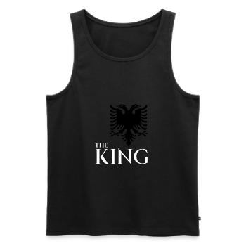 Le roi de albanie chemise Albanais du Kosovo t-shirt - Débardeur bio Premium Homme - noir - Devant - Michal (187cm)