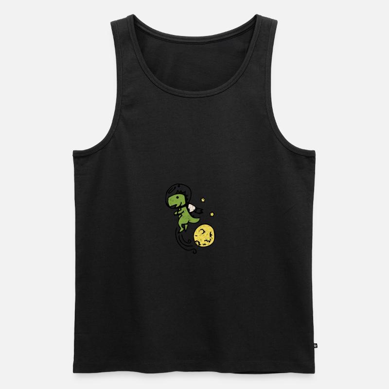 Dinosaurier - Männer Premium Bio Tank Top - Schwarz