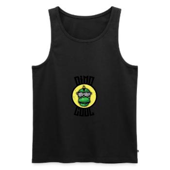 Dinosaurs are cool kids - Men's Premium Organic Tank Top - black - Front - AI Model Male 178 light (178cm)