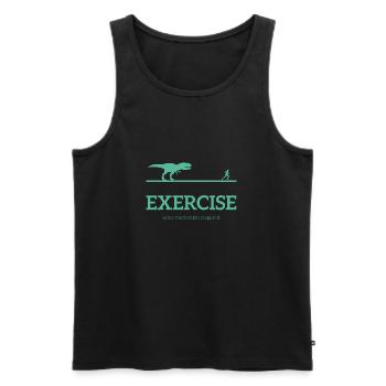 T-shirt de formation - Courir - Sport - Drôle - Débardeur bio Premium Homme - noir - Devant - AI Model Male 178 light (178cm)