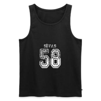 58 Sivas Turkish license plate as a gift - Men's Premium Organic Tank Top - black - Front - AI Model Male 178 light (178cm)