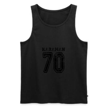 70 Karaman Türkisches Nummernschild als Geschenk - Männer Premium Bio Tank Top - Schwarz - Vorne - AI Model Male 178 light (178cm)
