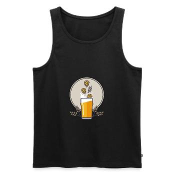 Beersplash - Männer Premium Bio Tank Top - Schwarz - Vorne - Michal (187cm)