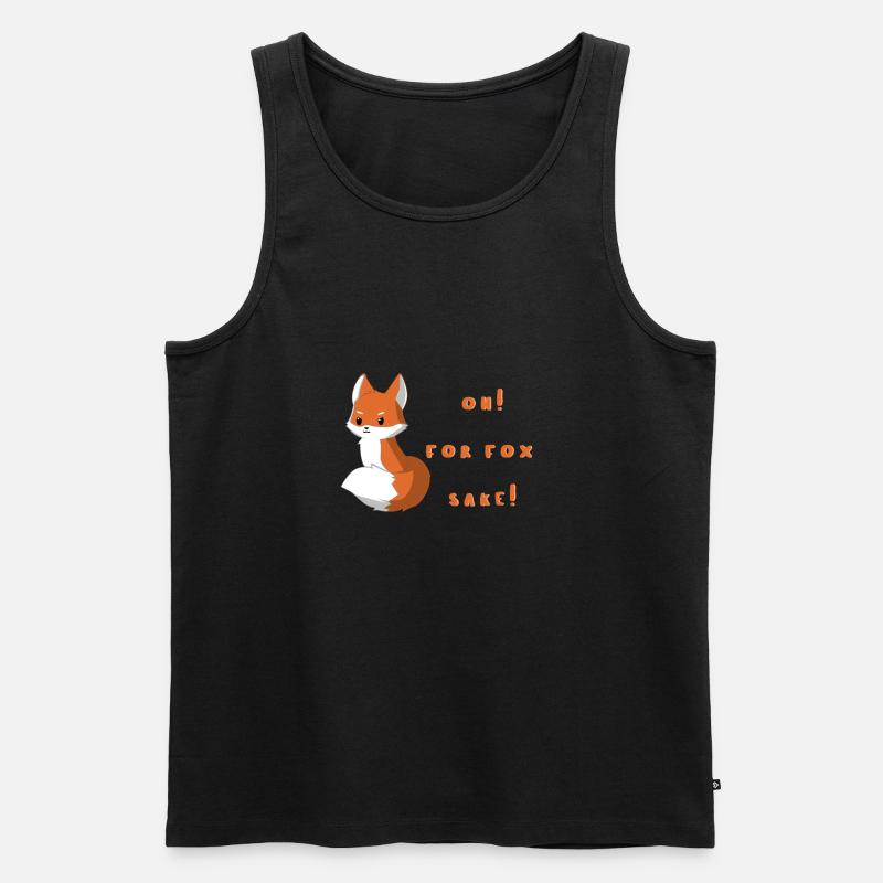 Fuchs - Füchse - Verdammt - Geschenk - Fox - Männer Premium Bio Tank Top - Schwarz