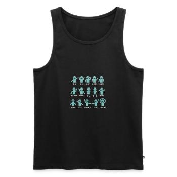 Shirt mathématicien et professeur - Débardeur bio Premium Homme - noir - Devant - Michal (187cm)