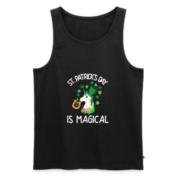 St. Patrick's Day is magical - Men's Premium Organic Tank Top - black - Front - Michal (187cm)