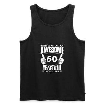 Awesome 60 years birthday gift 1959 - Men's Premium Organic Tank Top - black - Front - AI Model Male 178 light (178cm)