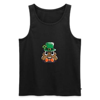 St Patricks tenue jour bière cadeau Irlande Merde - Débardeur bio Premium Homme - noir - Devant - Michal (187cm)