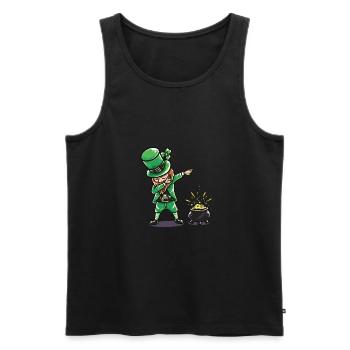 St Patricks tenue de jour T-Rex cadeau Bière Irlande - Débardeur bio Premium Homme - noir - Devant - Michal (187cm)