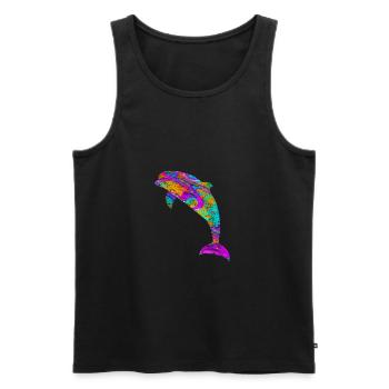Delphin Geschenk Wassertiere Säugetier Fisch - Männer Premium Bio Tank Top - Schwarz - Vorne - AI Model Male 178 light (178cm)