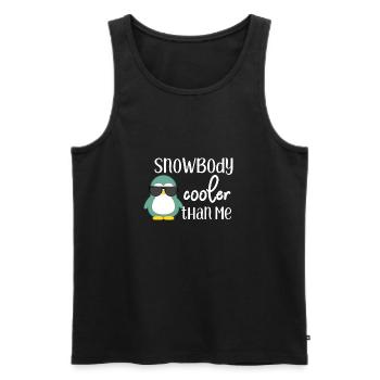 Pinguin - Schnee - Cool - Lustig - Sonnenbrille - Männer Premium Bio Tank Top - Schwarz - Vorne - Michal (187cm)