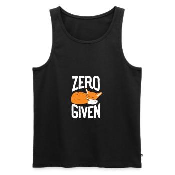 Zero Fox Given Funny T-Shirt Gift Fox - Men's Premium Organic Tank Top - black - Front - AI Model Male 178 light (178cm)