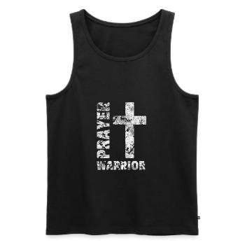 Cadeau Jésus-Christ Chrétien Religion - Débardeur bio Premium Homme - noir - Devant - Michal (187cm)