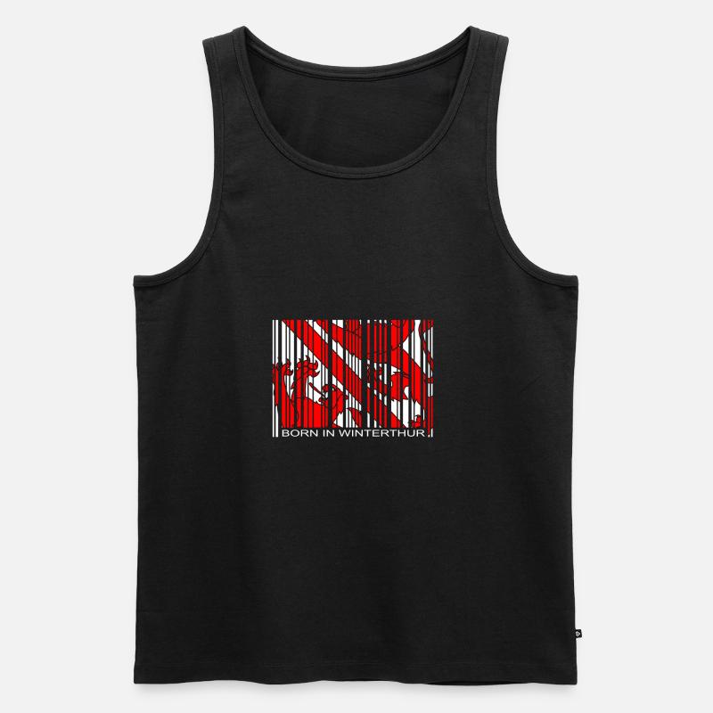 Born in Winterthur - Männer Premium Bio Tank Top - Schwarz