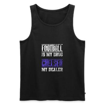 Chelsea Fußball Football als tolles Geschenk Fan - Männer Premium Bio Tank Top - Schwarz - Vorne - Michal (187cm)