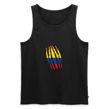 Claw Klaue Risse Herkunft Kolumbien png - Männer Premium Bio Tank Top - Schwarz - Vorne - AI Model Male 178 light (178cm)