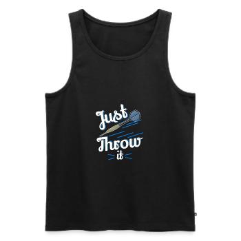 Darts Gift Design for Darter - Men's Premium Organic Tank Top - black - Front - Michal (187cm)
