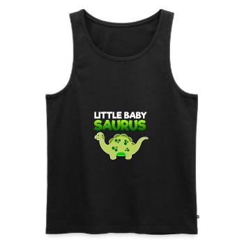 Vert Little Baby Saurus - Débardeur bio Premium Homme - noir - Devant - AI Model Male 178 light (178cm)