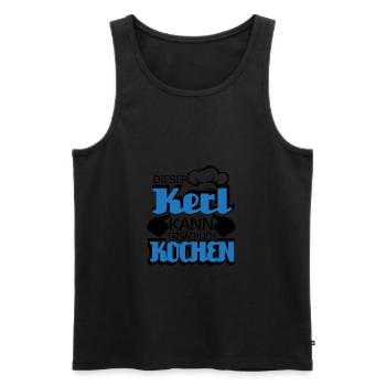 Kochen Koch Essen Bier Backen Grillen Geschenk - Männer Premium Bio Tank Top - Schwarz - Vorne - AI Model Male 178 light (178cm)
