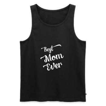 Mutti - Mama - Muttertags - Geschenk - Beste Mom - Männer Premium Bio Tank Top - Schwarz - Vorne - Michal (187cm)