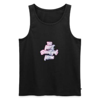 Fête des mères - - Mère maman - mère - maman - cadeau - Débardeur bio Premium Homme - noir - Devant - AI Model Male 178 light (178cm)