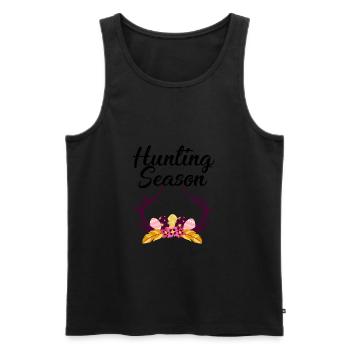 Hunting Season Egg Hunting Eiersuche - Männer Premium Bio Tank Top - Schwarz - Vorne - AI Model Male 178 light (178cm)