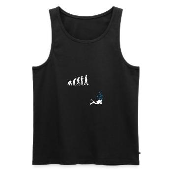 Tauchen Shirt Evolution Taucher Geschenk lustig - Männer Premium Bio Tank Top - Schwarz - Vorne - Michal (187cm)