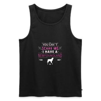 Neufundländer scare Newfoundland - Männer Premium Bio Tank Top - Schwarz - Vorne - AI Model Male 178 light (178cm)