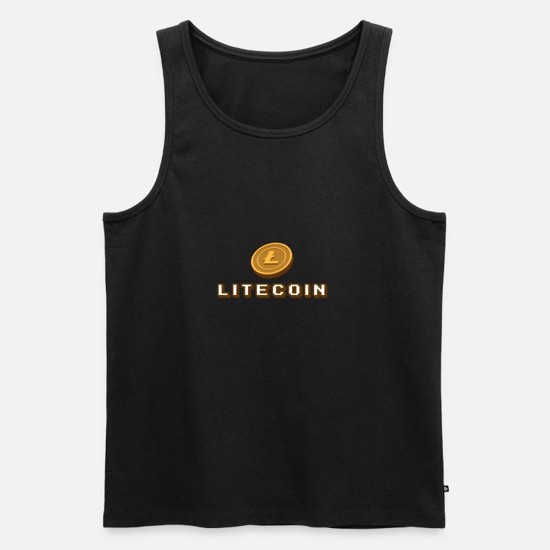 Litecoin Bitcoin cryptocurrency crypto gift - Men's Premium Organic Tank Top - black