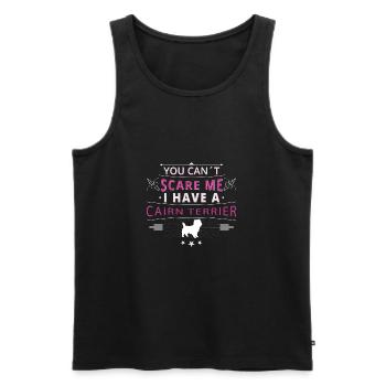 Cairn Terrier scare - Männer Premium Bio Tank Top - Schwarz - Vorne - AI Model Male 178 light (178cm)