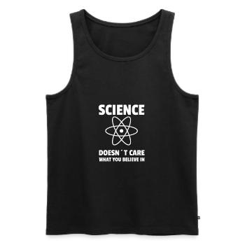 La science ne se soucie pas ce que vous croyez - Débardeur bio Premium Homme - noir - Devant - Michal (187cm)