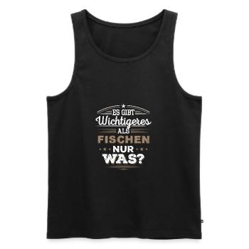 fischen, Fischer, Geschenk - Männer Premium Bio Tank Top - Schwarz - Vorne - Michal (187cm)
