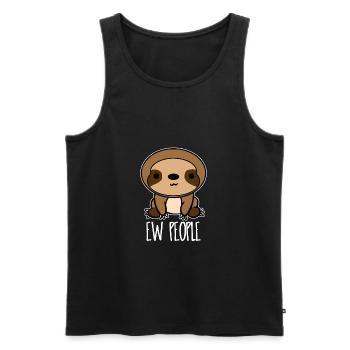 Ew Leute Nette Faultier Lustige Introvertierte Sarkastisch - Männer Premium Bio Tank Top - Schwarz - Vorne - Michal (187cm)