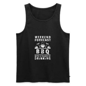 BBQ shirt Gift Barbeque BBQ Griller shirt - Men's Premium Organic Tank Top - black - Front - AI Model Male 178 light (178cm)